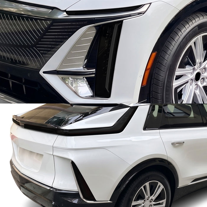Cadillac Lyriq 2023–2026 Dark Smoke Headlight & Taillight Tint Kit – Precut Vinyl Lens Overlays