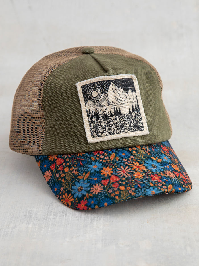 Canvas Trucker Hat|Mountains-view 1