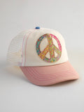 Canvas Trucker Hat - Peace Sign-view 1