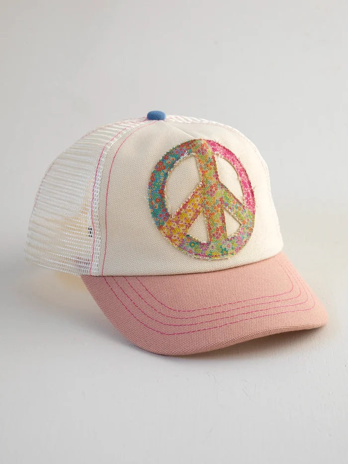 Canvas Trucker Hat - Peace Sign-view 1