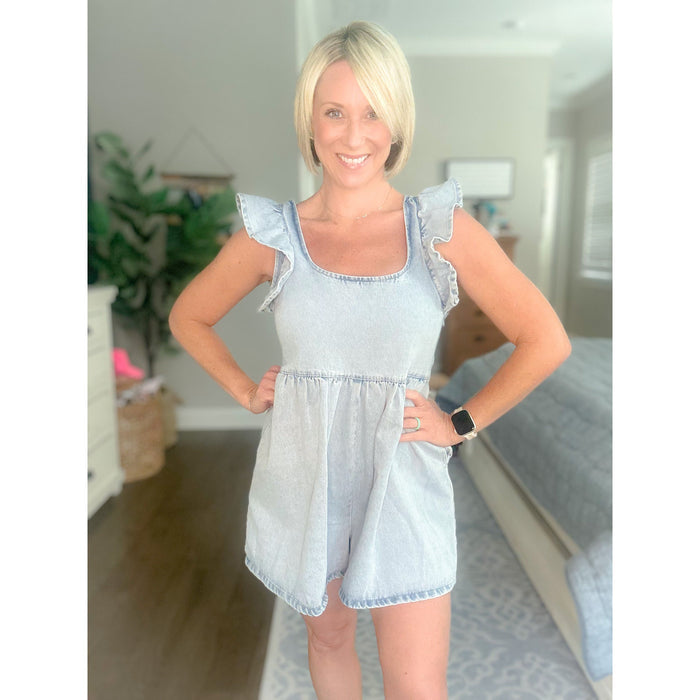 Carter Denim Romper