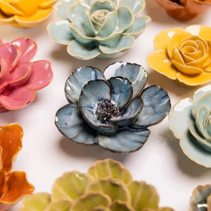 Ceramic Blue Poppy - Olita Gifts & Goods