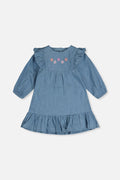 Chambray Dress Light Blue Denim-0