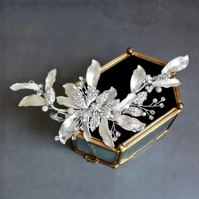 Wedding Hair Accessories - Pearl and Crystal Bridal Hair Clip/Vine