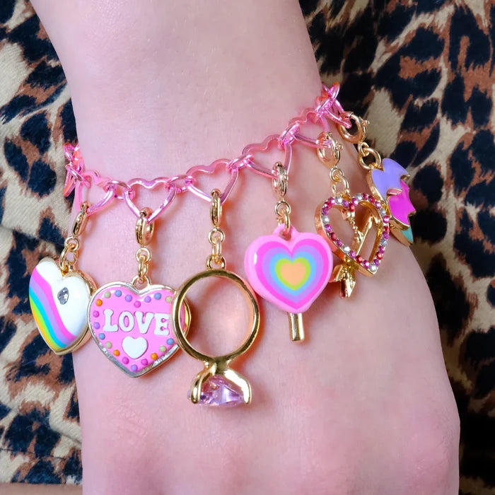 Charm It! Gold Heart Lollipop Charm