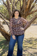 Checkered Bronc Mesh Top