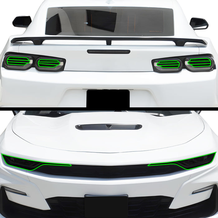Full Headlight Taillight Precut Smoked PPF Tint Kit Overlay Film Fits Chevrolet Camaro 2019 - 2024 - Bogar Tech Designs