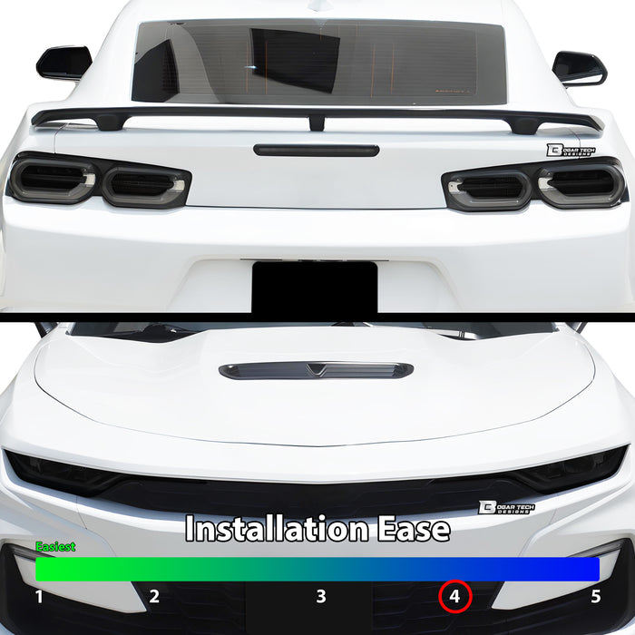 Full Headlight Taillight Precut Smoked PPF Tint Kit Overlay Film Fits Chevrolet Camaro 2019 - 2024 - Bogar Tech Designs