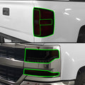 Full Headlight Taillight Precut Smoked PPF Tint Kit Film Overlay Fits Chevy Silverado 2014 - 2018 - Bogar Tech Designs