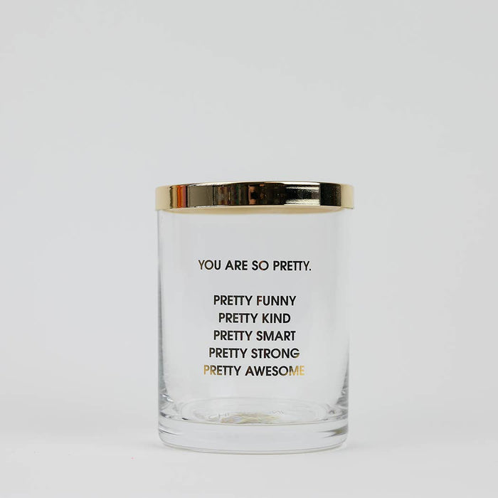 Chez Gagné - You Are So Pretty -  Match Set + Rocks Glass Duo -  200 Matches + Rocks Glass Set