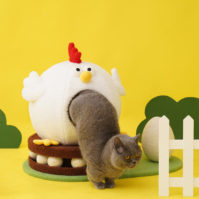 Chick Cat Litter Summer Retreat with Turntable Play Toys