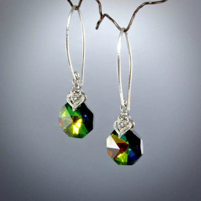 "Chloe" - Swarovski Crystal Sterling Silver Bridesmaids Earrings