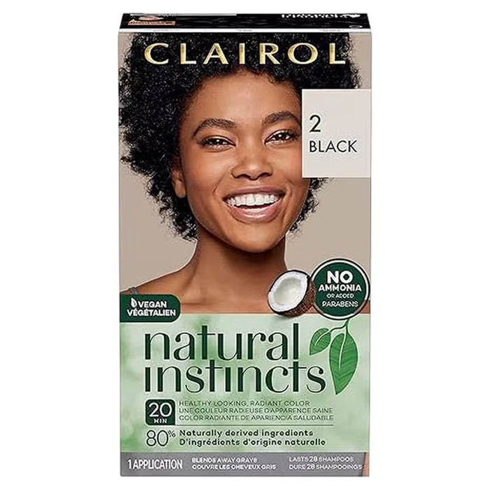 Clairol Natural Instincts Hair Color, #2 Black - 12 Pack