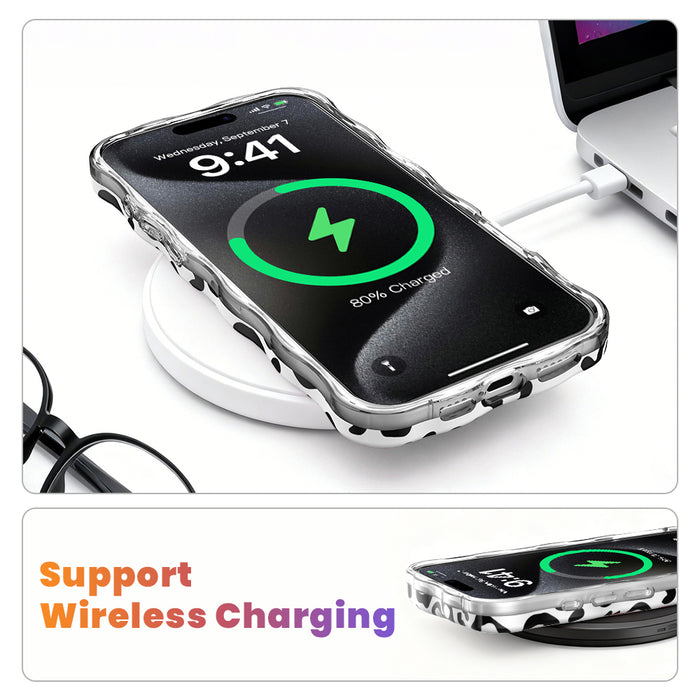 Clearly Wild Wavy Luxe Clear MagSafe Case for iPhone
