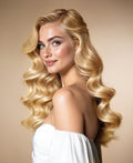 clip-in hair extensions honey blonde.