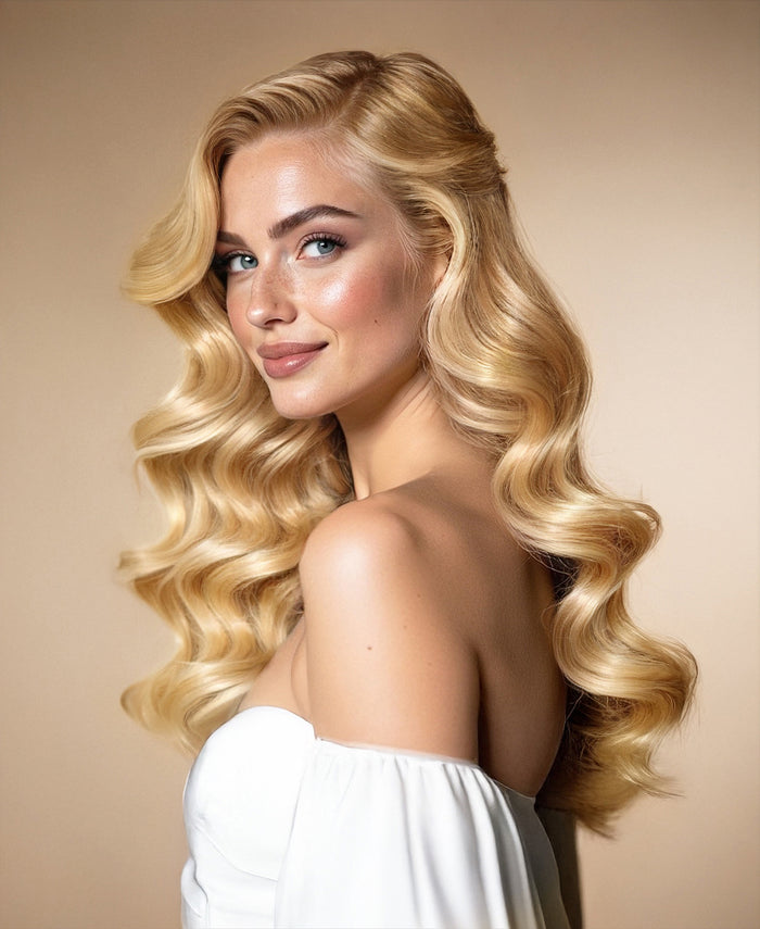 clip-in hair extensions honey blonde.