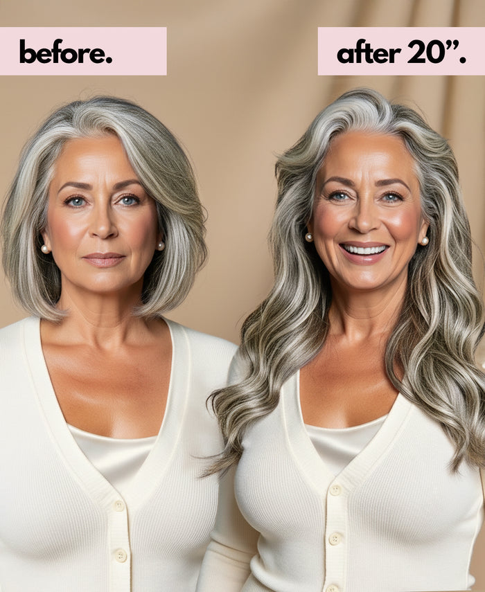 clip-in hair extensions salt & pepper.