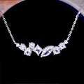 Wedding Jewelry - Minimalist 925 Sterling Silver CZ Bridal Necklace