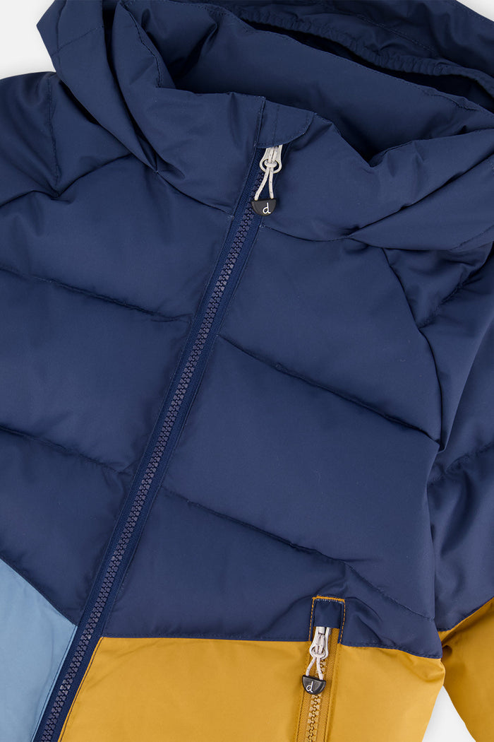 Color-Block Winter Jacket Dark Blue-2