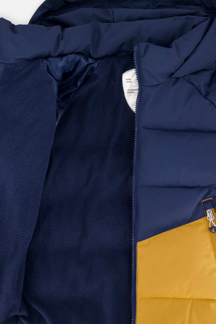 Color-Block Winter Jacket Dark Blue-3