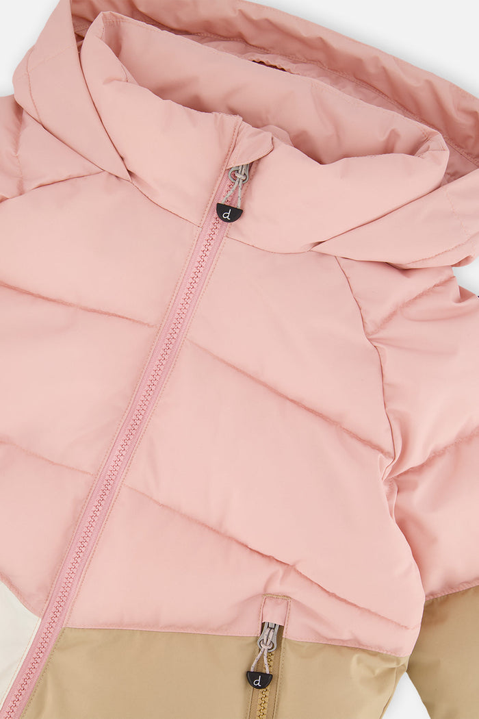 Color-Block Winter Jacket Pale Dusty Pink-2