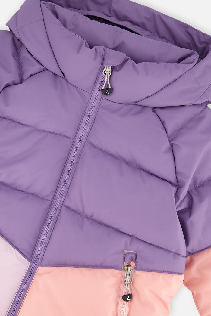 Color-Block Winter Jacket Violet-2