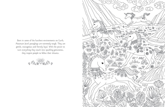 Colouring Book - Magical Unicorn Society - Baby Unicorns - Spread 2