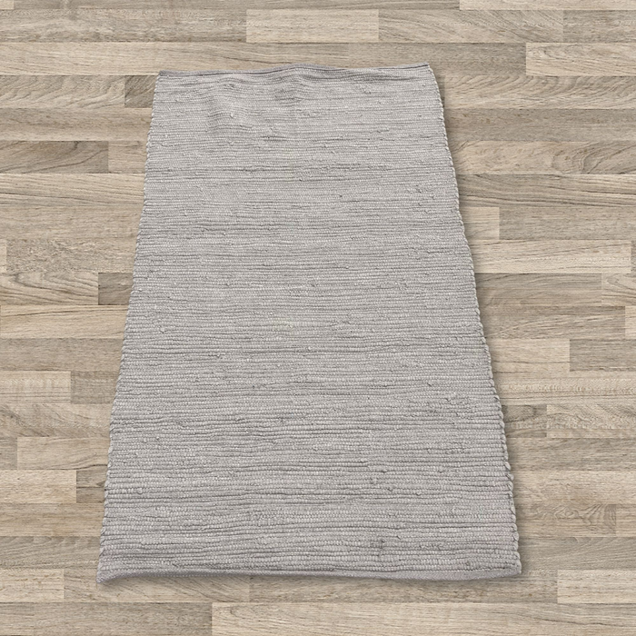 Cotton Grey Rug - SMALL Indian Handloom