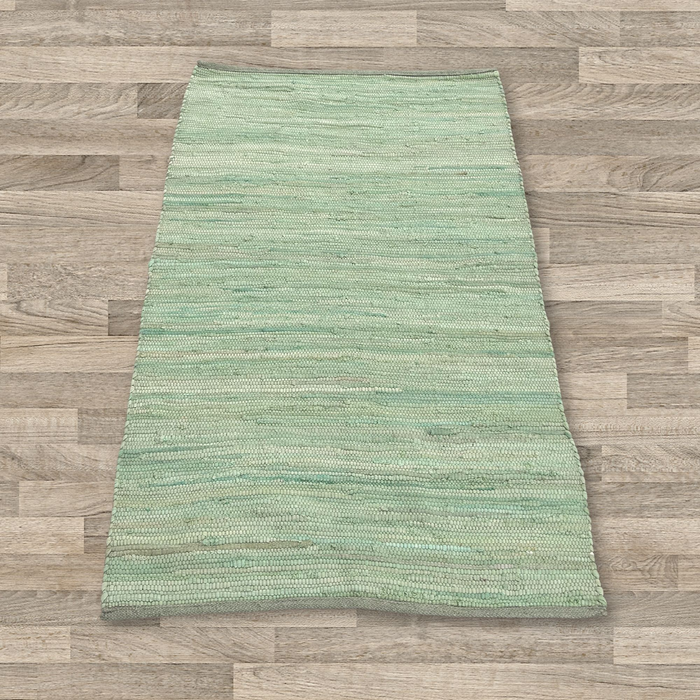 Cotton Rug - Aqua Colour LARGE Indian Handloom
