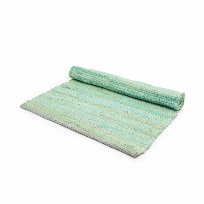 Cotton Rug - Aqua Colour MEDIUM Indian Handloom