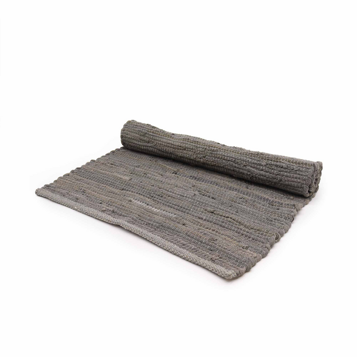 Cotton Rug - Charcoal Colour LARGE Indian Handloom