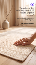 Cotton Rug - Cream Colour SMALL Indian Handloom