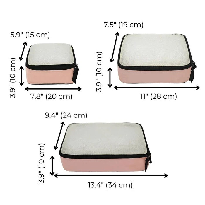 Cotton Travel Organizer For Clothes - 3pcs