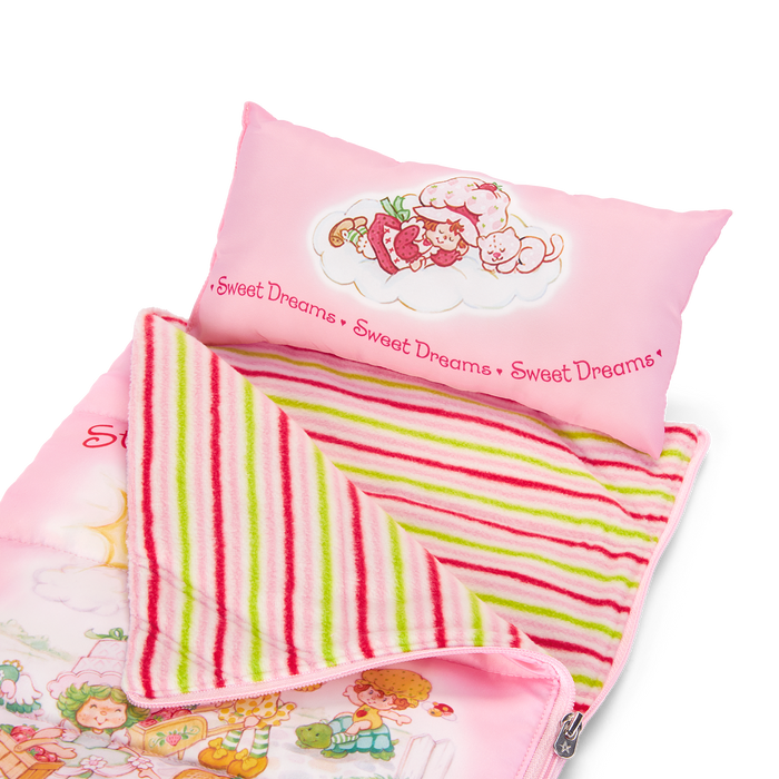Courtney’s™ Strawberry Shortcake™ Sleeping Bag & PJs for 18-inch Dolls (Historical Characters)