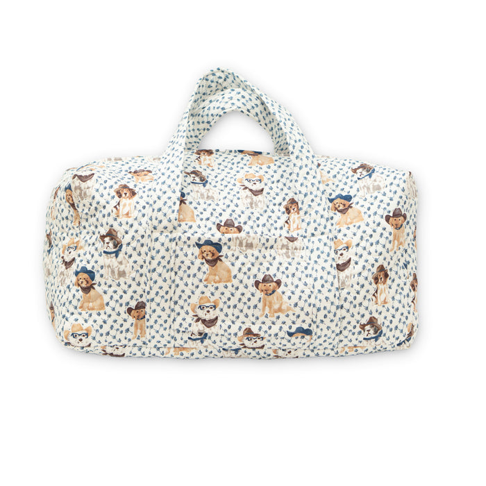 Cowboy Pups Quilted Duffel Bag #QDB310A