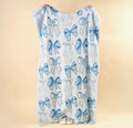Cozy Dreams Luxe Blanket- Blushing Bows Blue