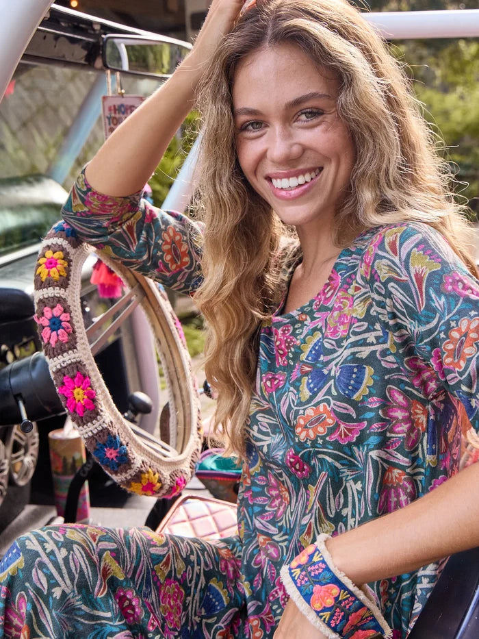 Crochet Steering Wheel Cover - Cream-view 3