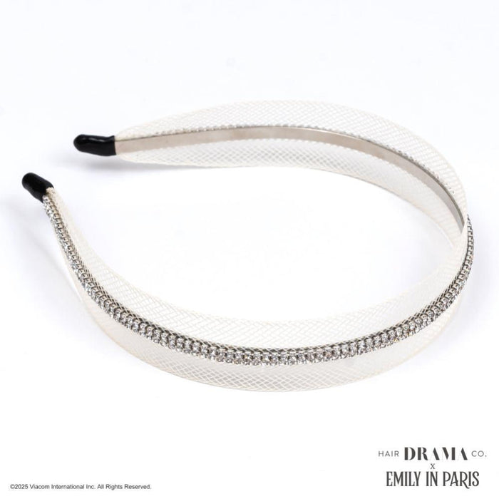 Crystal Mesh Hair Band - Pastel Yellow
