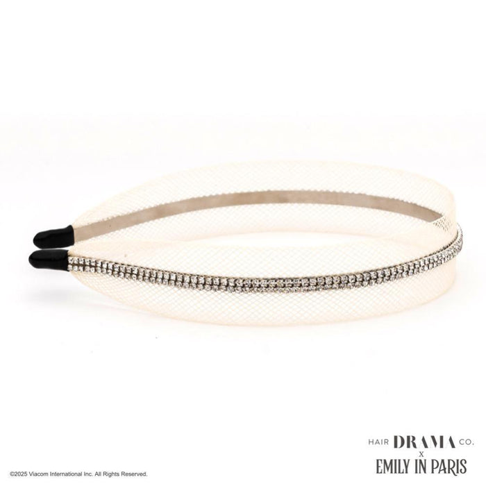 Crystal Mesh Hair Band - Pastel Yellow