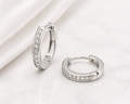 Crystal Pavé Hoop Earrings
