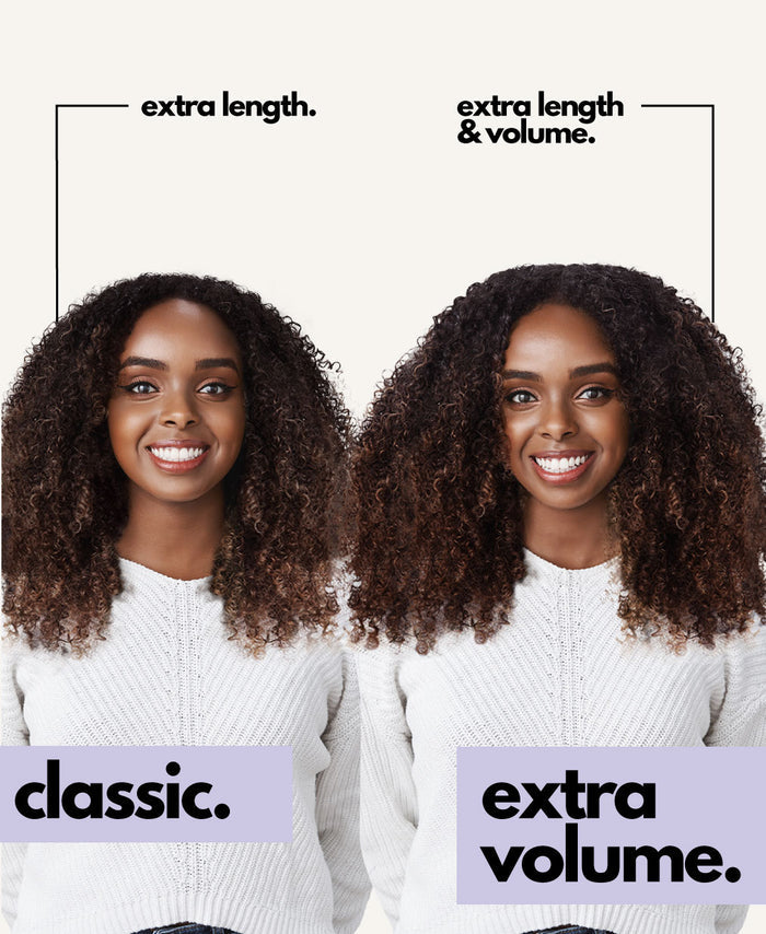 curly (3A curls) clip-in extensions light brown.