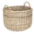 Curved Base Rattan Storage Basket