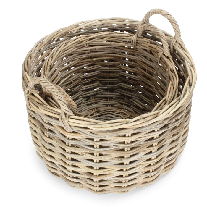 Curved Base Rattan Storage Basket