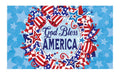 Custom Decor God Bless Wreath Mat