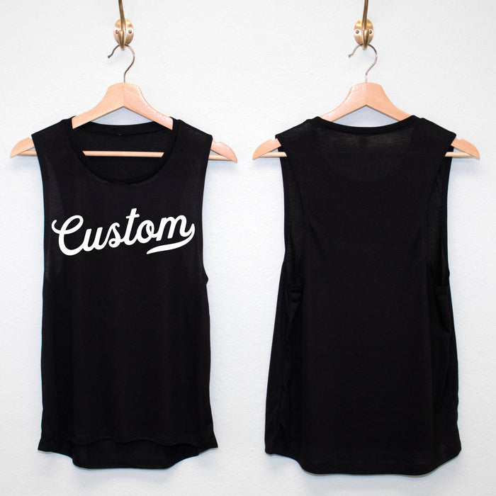 CUSTOM Small Business Muscle Tanks for Yoga, Pilates & more!
