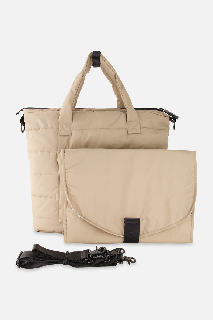 Diaper Bag Taupe With Changing Mat-2