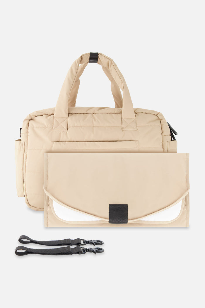 Diaper Bag With Changing Mat Beige-3