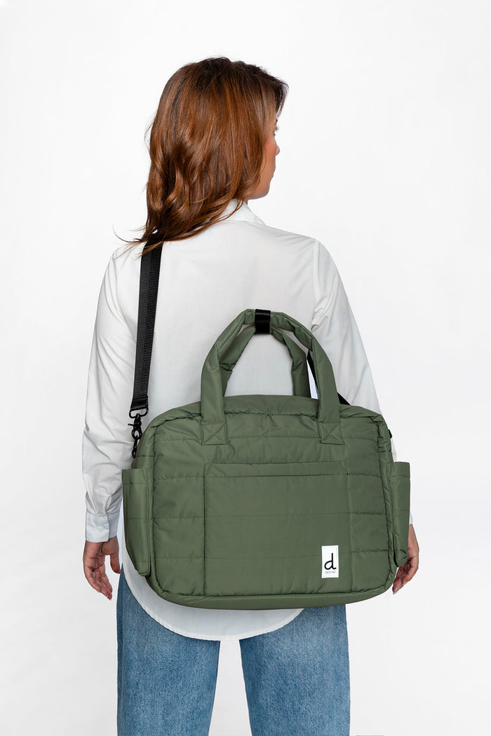 Diaper Bag With Changing Mat Olive Green-1