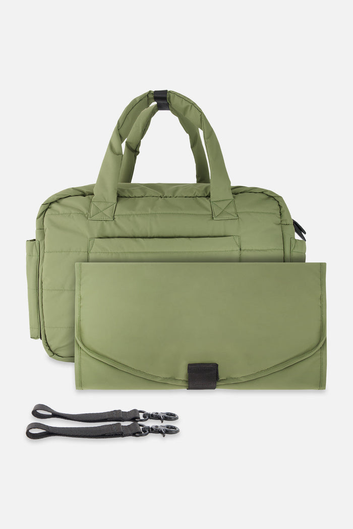 Diaper Bag With Changing Mat Olive Green-3