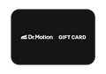 Black gift card featuring the text "Dr. Motion" and "GIFT CARD" in white.